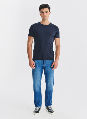 Granatowy t-shirt męski