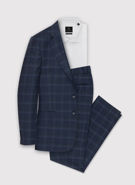 Granatowa marynarka garniturowa