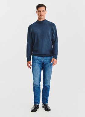 Półgolf męski w ciemnoniebieskim kolorze