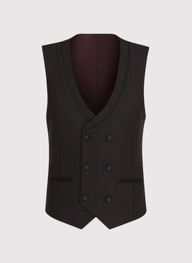 Trzyczęściowy brązowy smoking