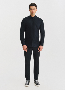 Czarna bawełniana koszula męska