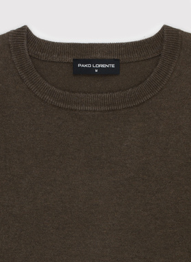 Brązowy sweter męski o-neck