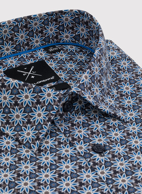 Koszula męska w niebieskie kwiaty