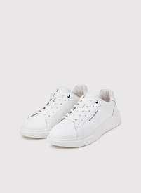 Białe sneakersy męskie z logo PL