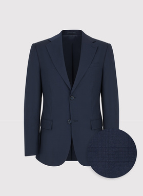 Garnitur męski w subtelną kratę