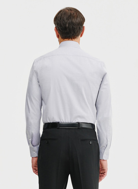 Gładka koszula męska w kolorze szarym