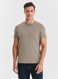 Brązowy t-shirt męski
