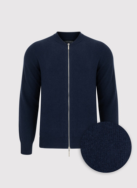 Sweter męski rozpinany w granatowym kolorze