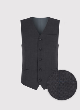 Gładka jednorzędowa kamizelka męska