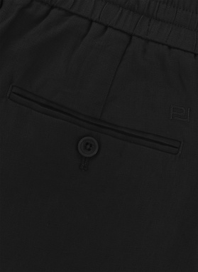 Lniane czarne szorty męskie