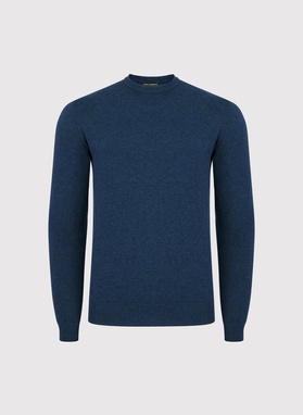 Ciemnoniebieski sweter męski