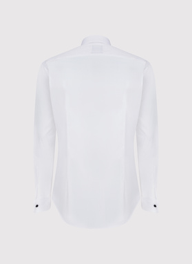 Biała koszula na spinki w fasonie slim