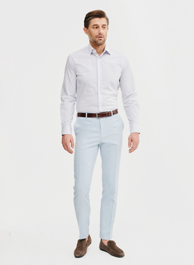 Biała koszula męska w wiatraczki