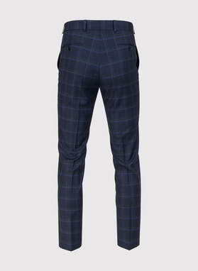 Granatowe spodnie garniturowe