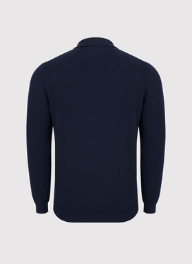 Sweter polo w kolorze granatowym