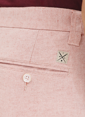 Różowe szorty męskie z lnem