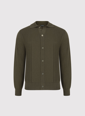 Bawełniany kardigan w kolorze zielonym