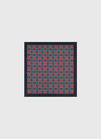 Ciemnogranatowa poszetka we wzór