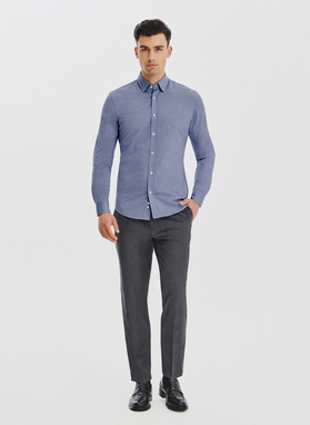 Niebieska koszula melanż