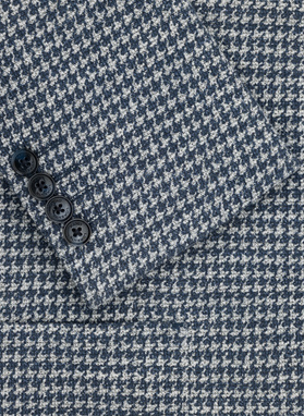 Granatowa marynarka w pepitkę