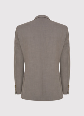 Jasnobrązowa marynarka garniturowa