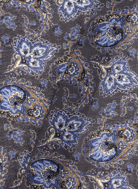 Grafitowa poszetka męska paisley