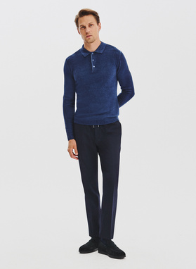 Wełniany sweter polo