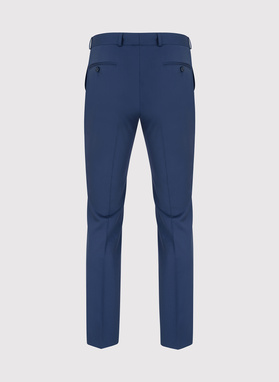 Wełniane spodnie garniturowe w kolorze niebieskim