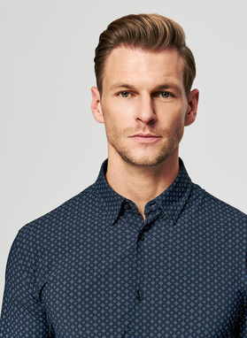 Koszula męska we wzór geometryczny