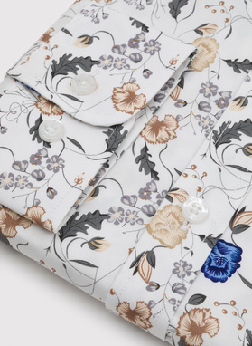 Biała koszula męska kwiaty