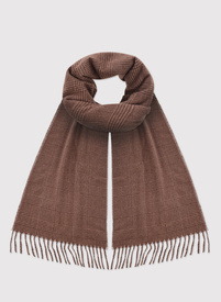 Szalik męski w kolorze brązowym w kratę