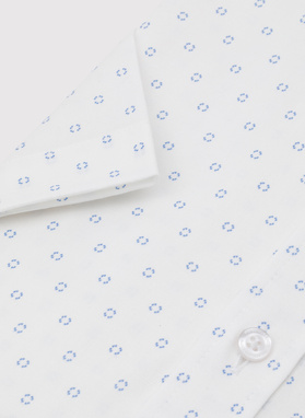 Koszula męska w błękitny mikrowzór