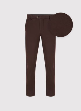 Brązowe spodnie chino z bawełną