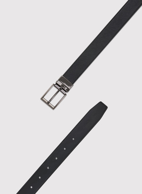 Dwustronny skórzany pasek męski