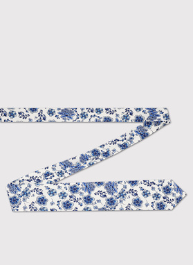 Jedwabny niebieski krawat męski