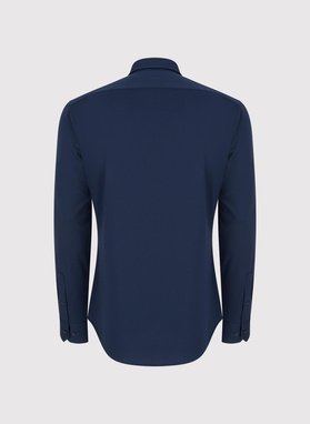 Granatowa koszula z bawełną