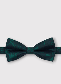 Zielona mucha męska we wzór kwiatowy