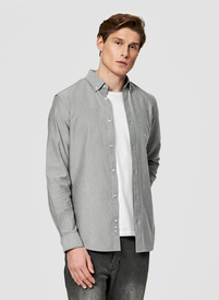 Szara koszula męska