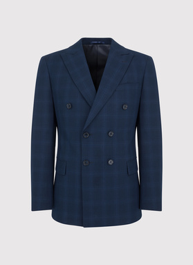 Dwuczęściowy garnitur męski w kratę