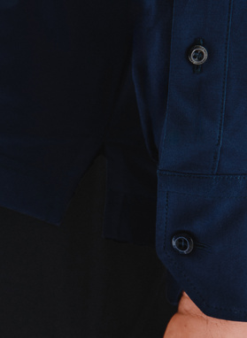 Granatowa koszula z dzianiny