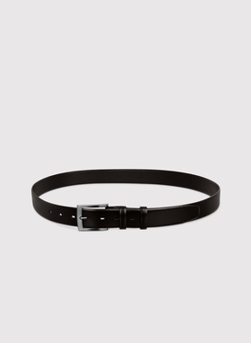 Ciemnobordowy skórzany pasek męski