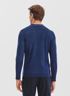 Wełniany sweter polo