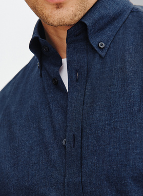 Granatowa koszula melanż