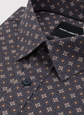 Brązowa koszula mikrowzór