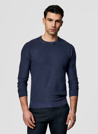 Granatowy sweter męski o-neck