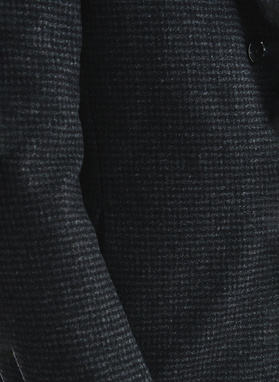 Ciemnoszary płaszcz w pepitkę