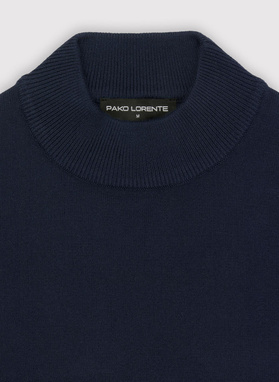 Granatowy półgolf męski