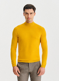 Żółty półgolf męski