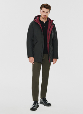 Czarna kurtka męska z kapturem