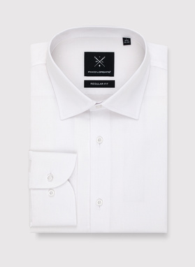 Biała koszula męska z długim rękawem